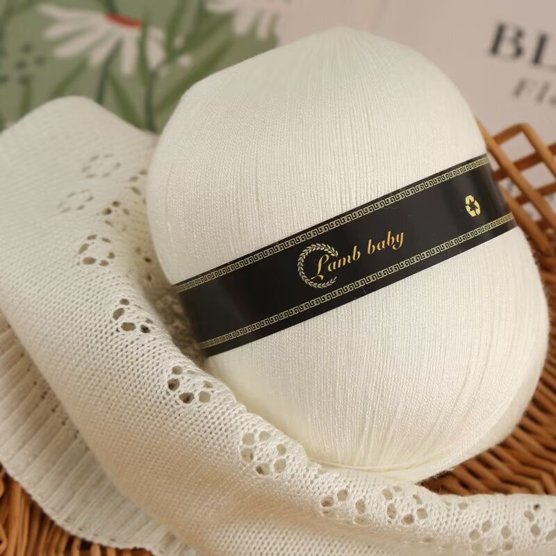 Silk Cotton Baby-Specific Pure Cotton Thread Hand-Knitted Cashmere Fine Yarn Ball Shawl Mulberry Silk Lace Thread