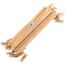 Bamboo trouser rack trouser clip hanger 4 clip bamboo household bamboo hanger hanger multifunctional folding cross hosiery clip