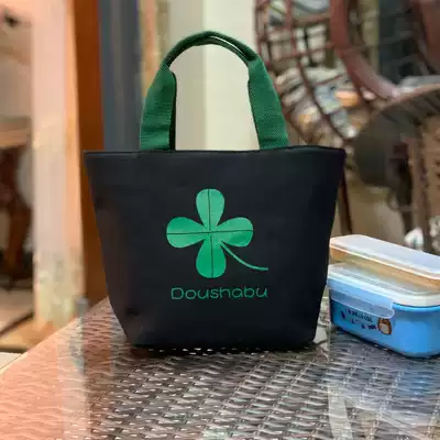 Japanese style simple high-quality hand canvas bag bento with lunch tote bag primary school fruit bag mother walking baby bag