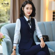 Mùa xuân và mùa thu tay phù hợp với áo giáp áo khoác 2 hạt lapling ngựa Clip nữ vest phù hợp với quần áo bên ngoài mặc phụ nữ chuyên nghiệp của