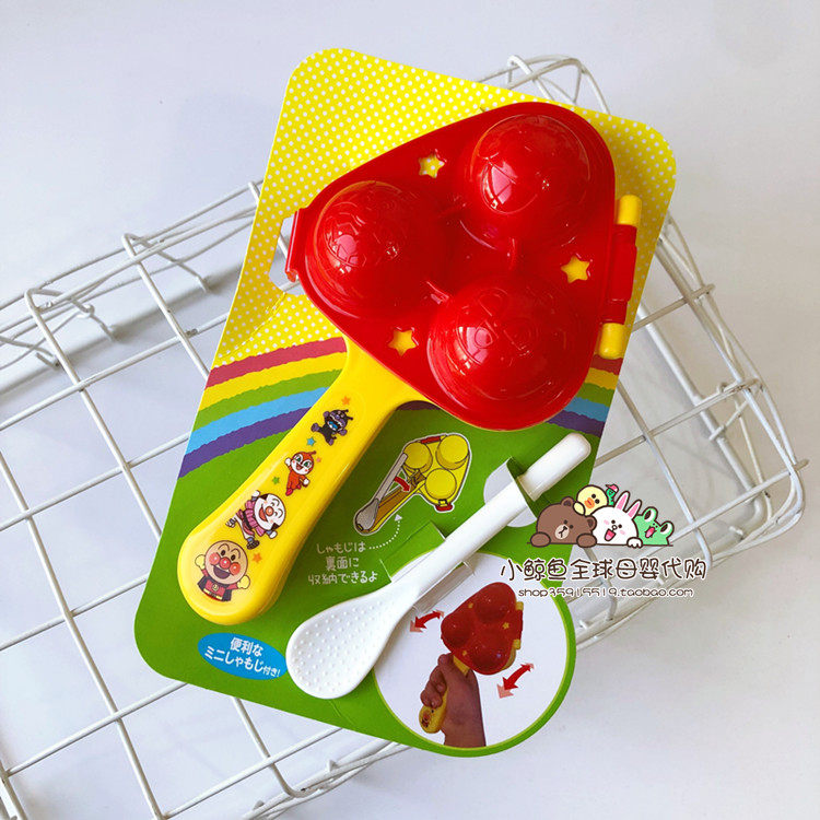Recommended Japanese bread superman rice ball mold children cute simple DIY rice ball making mold model with spoon