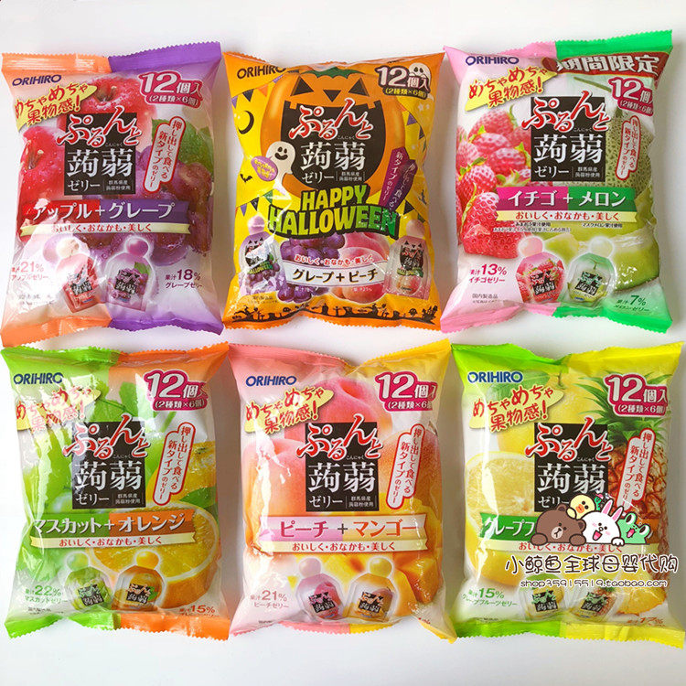 Delicious recommended Japanese imported snacks can suck konjac juice jelly children snacks 6-12 jelly bags