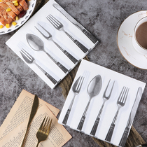 Factory sale Colour printed napkin Napkins Hotel Tissues West Restaurant Napkins Buffalo Aperitifs Paper