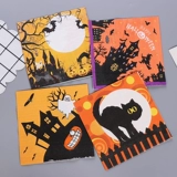 Бумажные салфетки, цветная бумага, xэллоуин