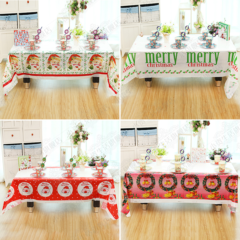Usd 5 69 Christmas Decoration Supplies New Year Holiday Party Christmas Decoration Supplies New Year Holiday Party Tablecloths Pvc Color Printing Disposable