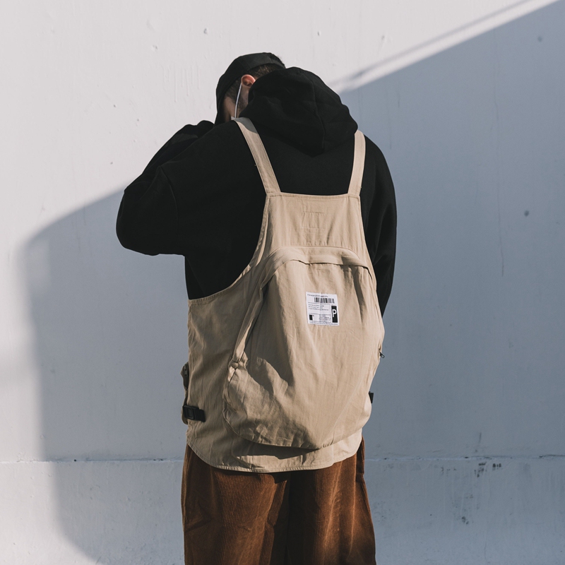 Trendy Japanese-Style Workwear Camping Multi-Pocket Vest for Men, Loose Retro Functional Outerwear, Couple's Sleeveless Jacket