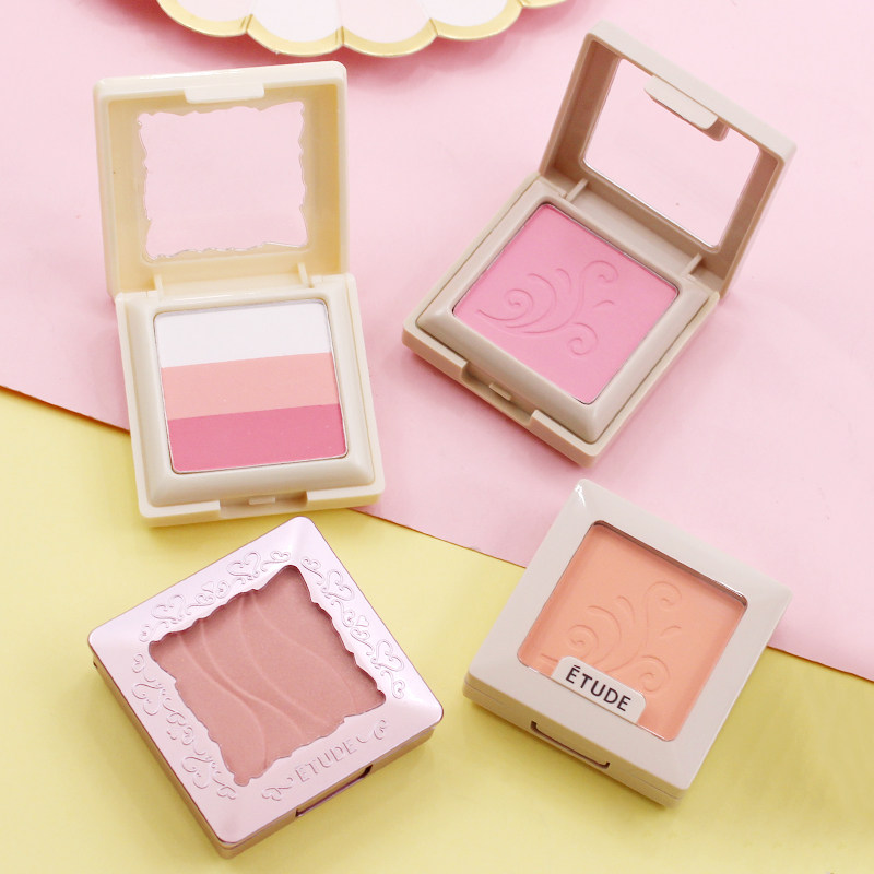 South Korea Love Lie Cottage Flower-in-colour Colour Monochrome Blush Natural Naked Makeup With Brush Portable
