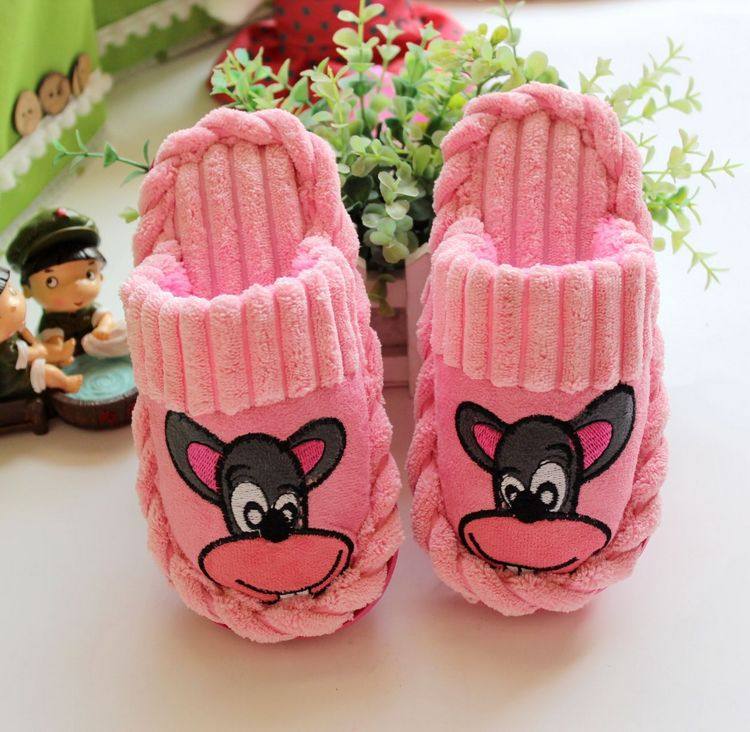 Pantoufles enfants en suède pour hiver - semelle plastique - Ref 1033181 Image 19