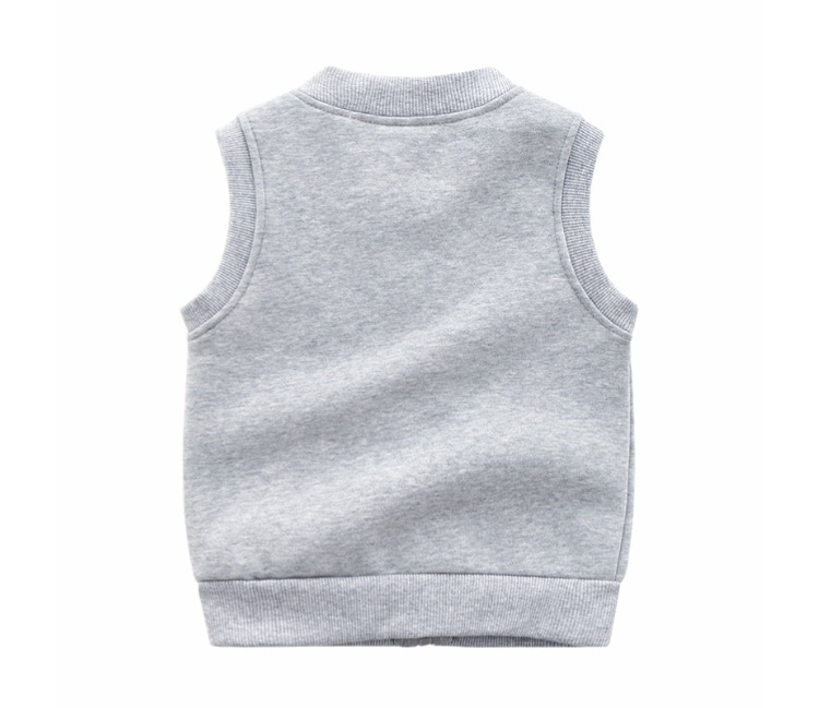 Áo vest nhung cotton đơn 2018 mùa thu mới bé trai và bé gái màu sắc đơn giản quần áo trẻ em đẹp