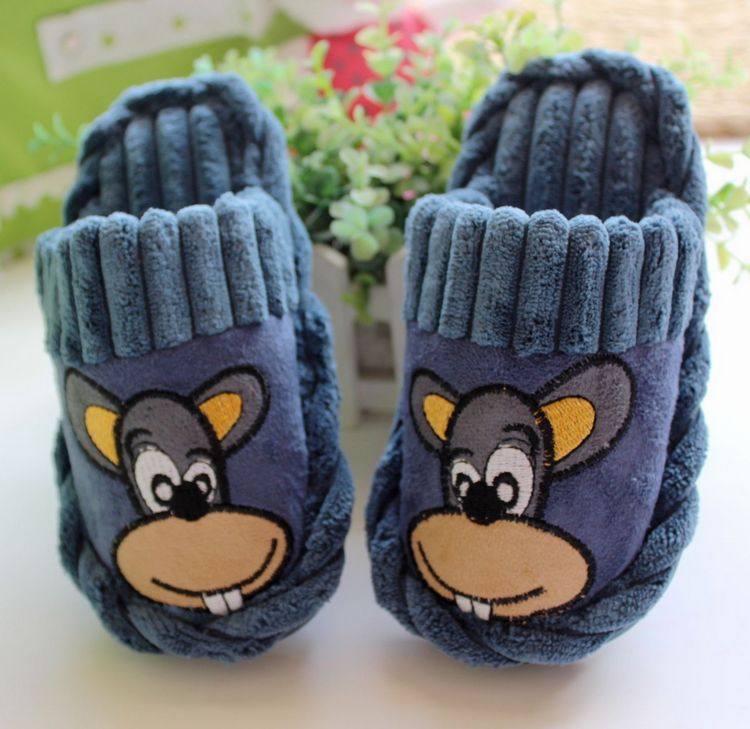 Pantoufles enfants en suède pour hiver - semelle plastique - Ref 1033181 Image 18