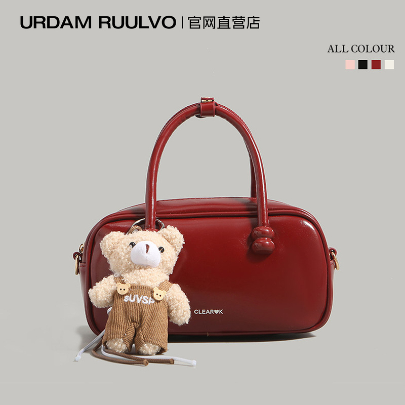 U&R High-End Red Bowling Bag for Women 2026 New Fashion Versatile Single Shoulder Crossbody Small Square Bag U&R High-End Red Bowling Bag for Women 2026 New Fashion Versatile Single Shoulder Crossbody Small Square Bag