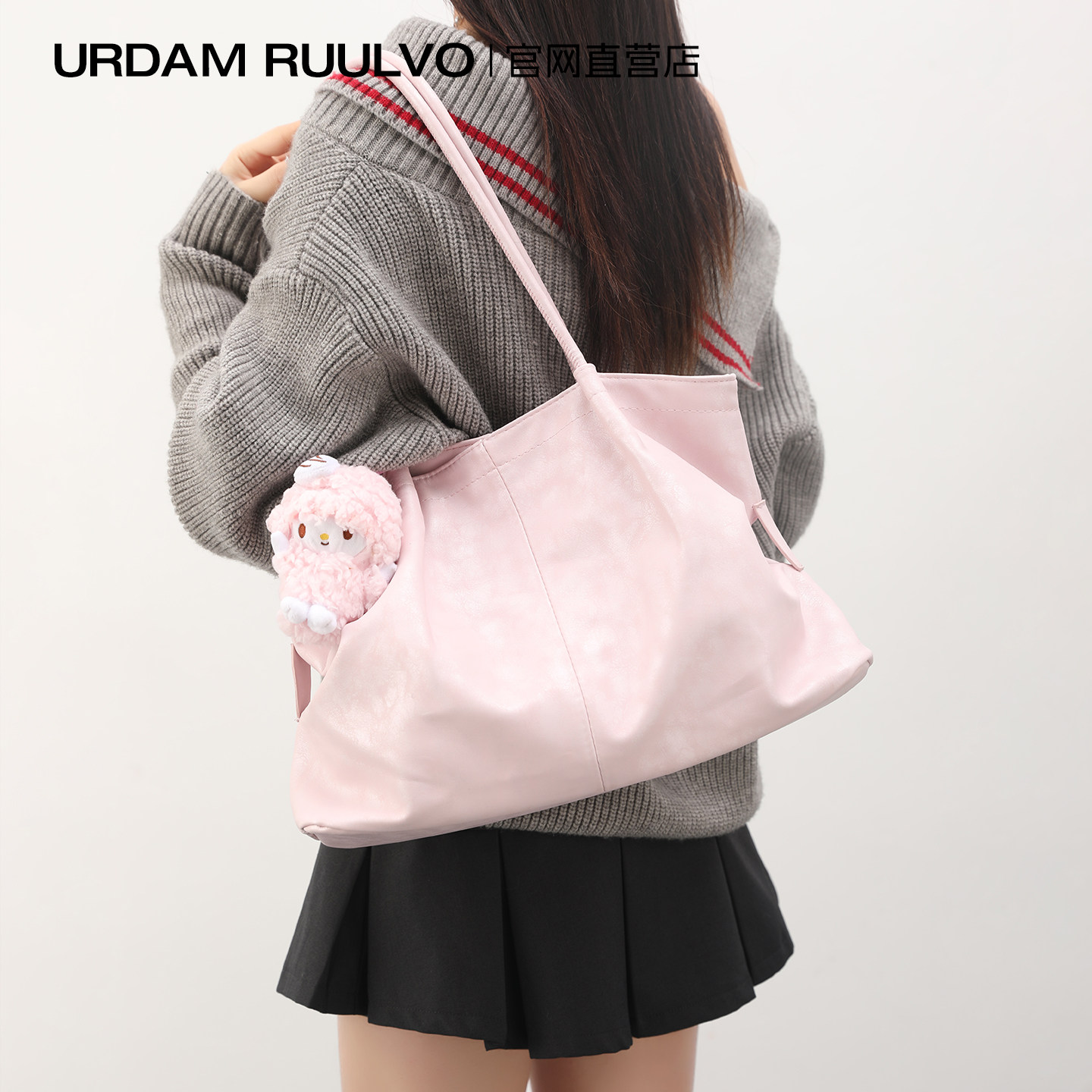 UR Minimalist Soft Leather Tote Bag for Women 2026 New Spring Large Capacity Work Casual Commuter Handbag Shoulder Bag - Thumbnail 4