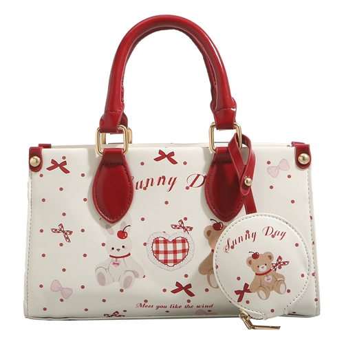 Мультяшная портативная сумка через плечо, модная сумка на одно плечо, с медвежатами