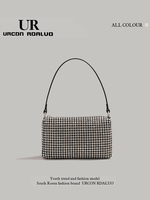 U&R birthday gift high-end king rhinestone armpit bag for women 2026 new fashion single shoulder diagonal cross-hand bag