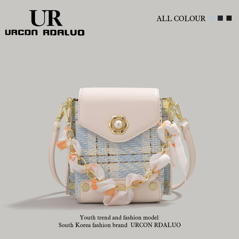 Ur High-End Mini Bag for Women 2025 New Summer Versatile Mobile Phone Bag Casual Single Shoulder Crossbody Small Square Bag