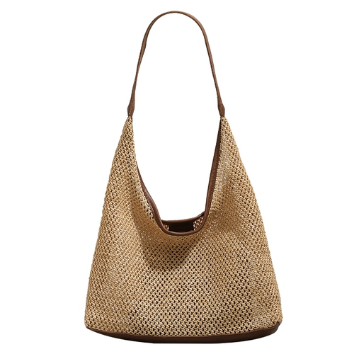 Вместительная и большая соломенная плетеная сумка через плечо, сумка на одно плечо