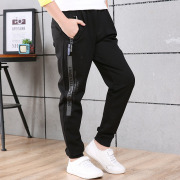 Chàng trai quần vào mùa xuân và mùa thu trẻ em lớn sweatpants 8 chàng trai 10 tuổi mỏng dệt kim trẻ em béo giản dị quần.