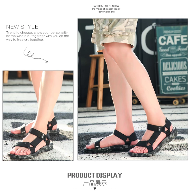 Dép ngụy trang mới mùa hè nam thời trang bình thường giày đi biển bộ chân dép Phiên bản Hàn Quốc của giày nam thoáng khí thủy triều