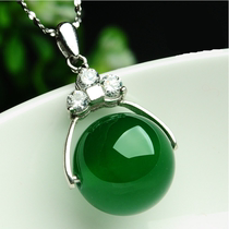 Natural Chalcedony Pendant Transfer Pearl Road Letong 925 Sterling Silver Necklace Womens Jade Pendant Certificate Jade Jade