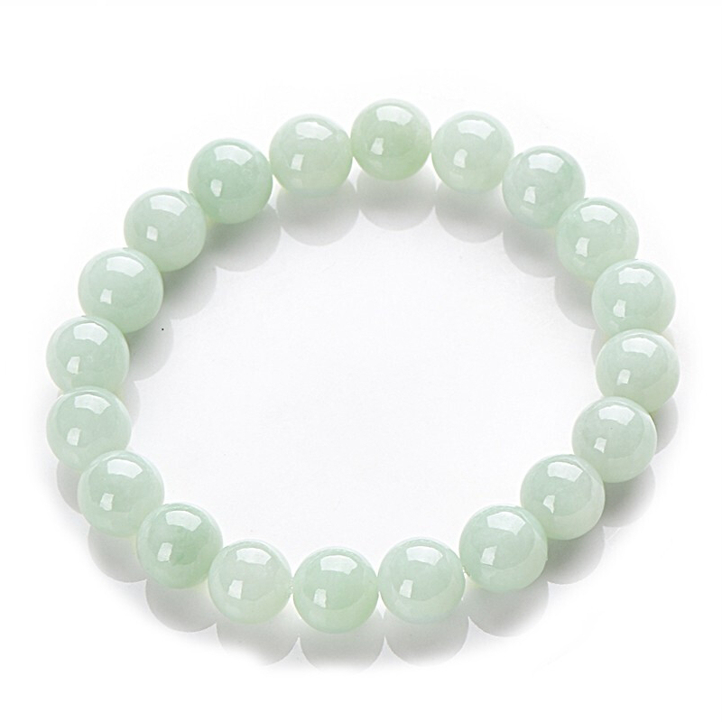 Authentic Natural Jade A-Grade Jade Bracelet 81013mm Single Circle Unisex Light Green Jade Bracelet Jade Jewelry