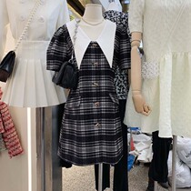 Summer French style sweet and beautiful new Korea Dongdaemun Color Flipping Temperament Fashion Butterfly Knot Cashew Dress Woman