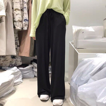 South Korea East Gate 2021 autumn new fashion temperament elastic waist slacks Joker loose wide leg trousers women