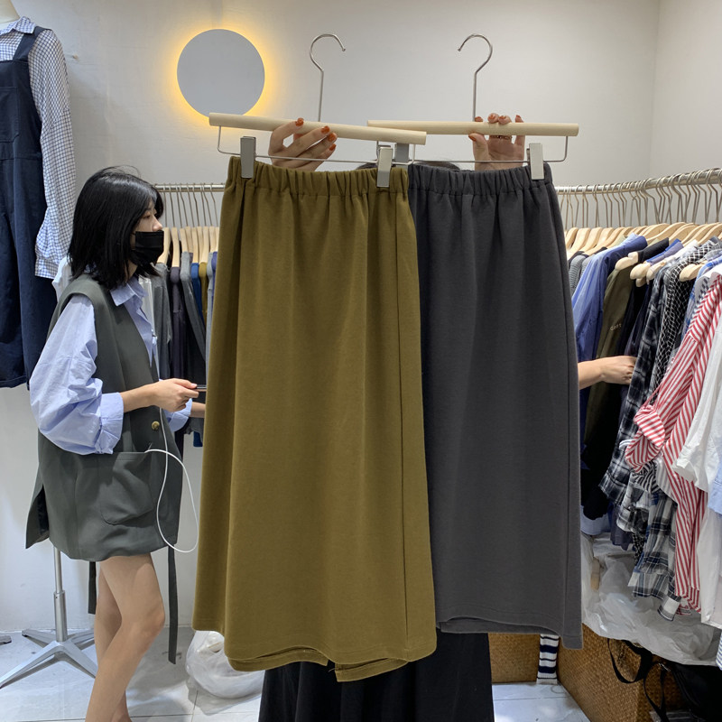 South Korea East Gate Women's Dress 2022 Early Spring New Fashion Routine New Tightness Waist Pure Cotton Open Half Body Dress