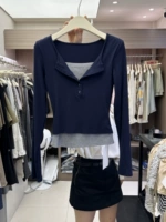 Осенний комплект, универсальный лонгслив для отдыха, свитер, 2023, в корейском стиле