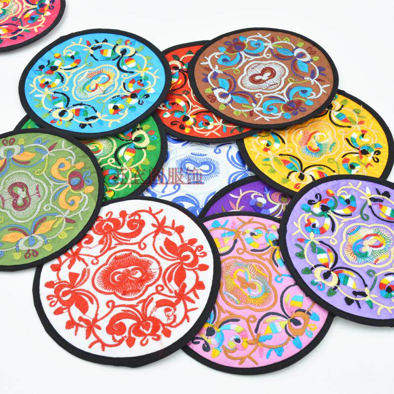 Suzhou Embroidery Embroidered Cup Mat National featured Wedding Cup mat Embroidery Cup Cushion Ultra Low Price