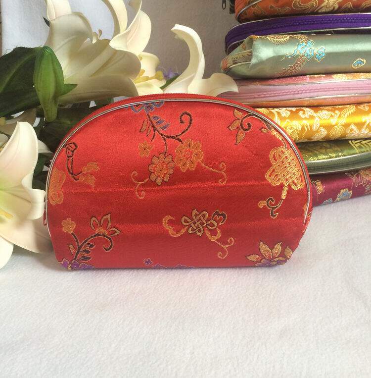 Suzhou Silk Brocade Brocade Five Pieces Ladies' Containing Zero Wallet Mother-son Bag Containing Bag Makeup Bag Silk Bag