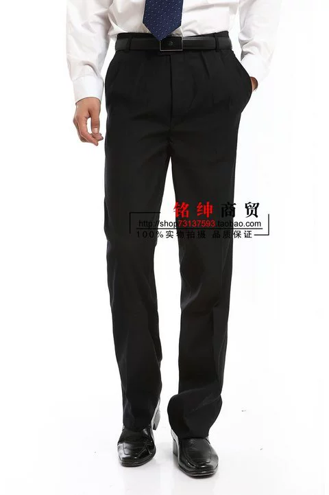 Quần cổ trắng, quần nam chuyên nghiệp, quần dài, quần vest đen, áo liền quần, quần công sở, GYK-032 suit nam