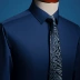 Hany Hanni màu xanh đậm french áo sơ mi dp người đàn ông kinh doanh nóng mỏng dài tay áo sơ mi khuy măng sét áo sơ mi [mới]