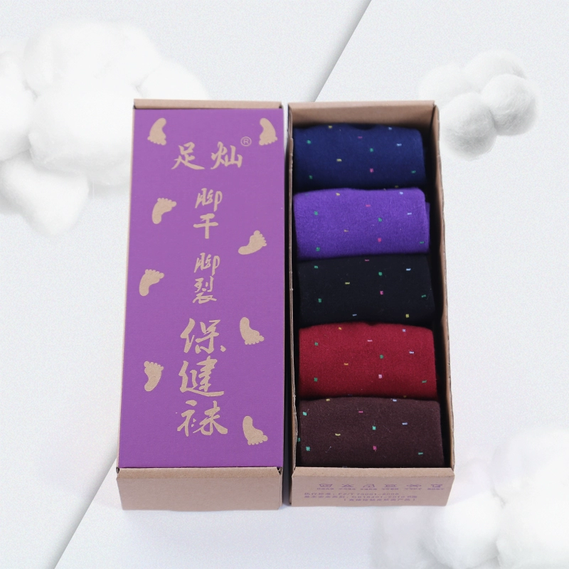 5 đôi chân, tất chân và tất nứt, vớ chống nứt, gót chân chống nứt, chân nứt, nam và nữ, hộp quà, gót bông dày vớ lười