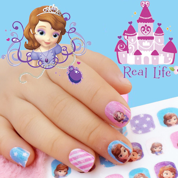 防水指甲贴儿童指甲贴纸宝宝美甲贴小孩环保无毒