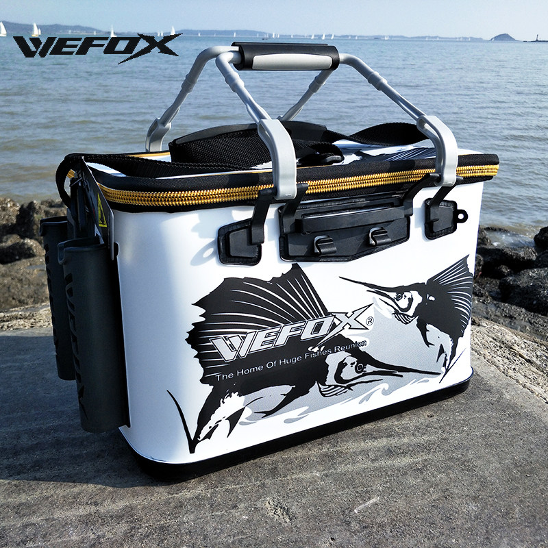 Taiwan WEFOX new rock fishing sea fishing bait bucket EVA wapping bucket one-piece live fish box bait bucket