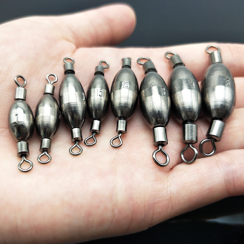 Copper hammer swivel copper pendant new fast fishing lead pendant eight-character ring sea fishing string hook rock fishing counterweight fishing gear accessories