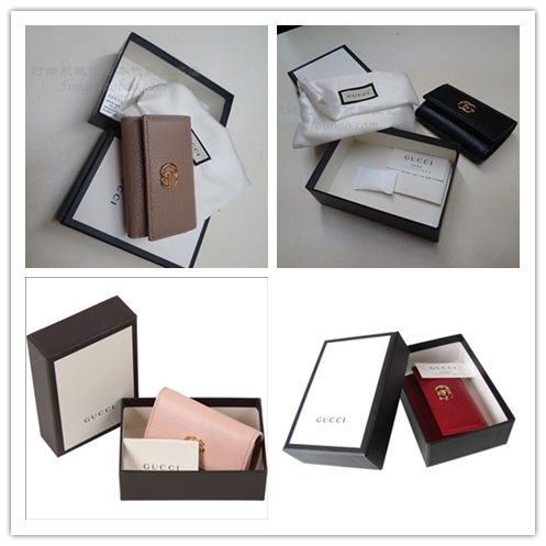 Gucci Petite Marmont Genuine Leather 6-Key Key Holder for Women 456118 Japan Authentic Purchasing Agent