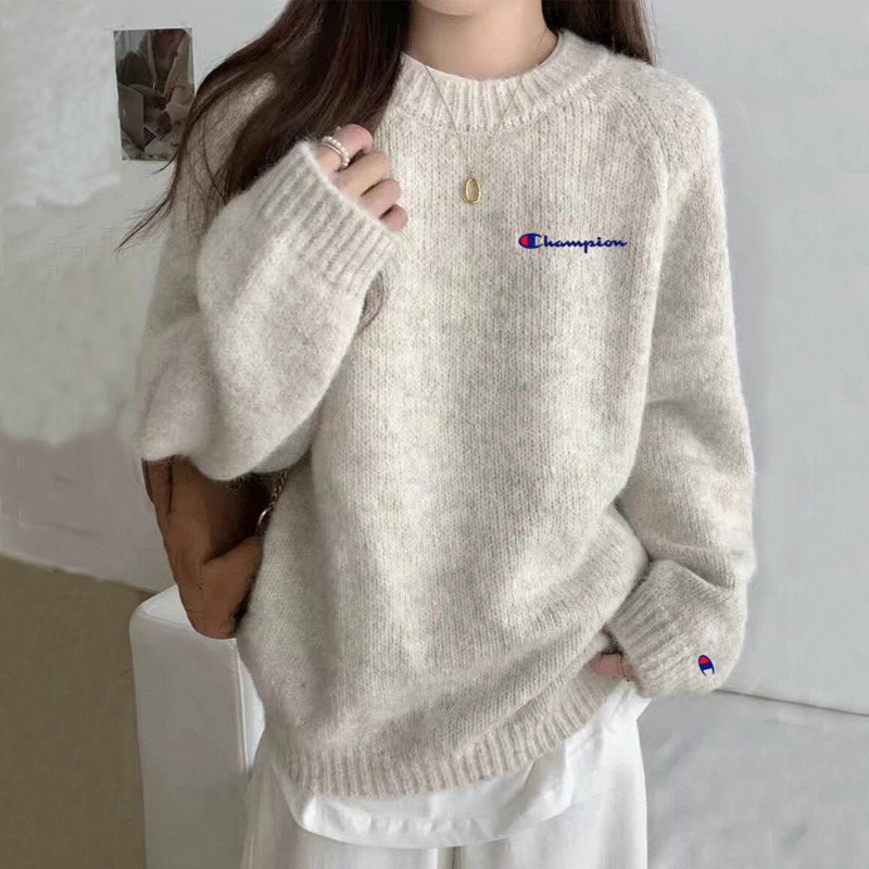Japanese Style Champion Sweater for Women 2026 Spring and Autumn Lazy Style Warm High-End Knitted Loose Pullover Knit Top Japanese Style Champion Sweater for Women 2026 Spring and Autumn Lazy Style Warm High-End Knitted Loose Pullover Knit Top