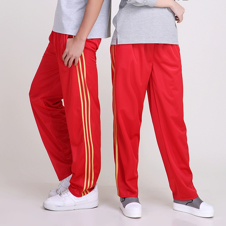 Mùa hè và mùa thu nam và nữ mỏng mặc quần thể thao trơn bóng polyester quần thể thao trượt bóng rổ chạy đồng phục học sinh quần quần short thể thao nữ