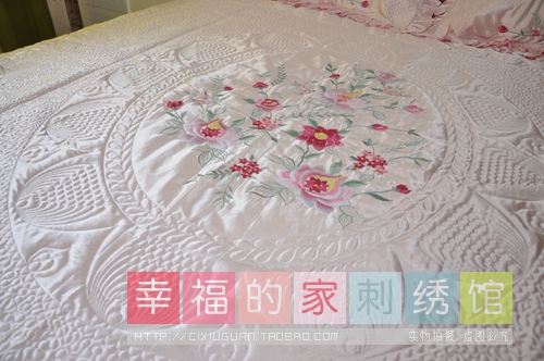 Hàn Quốc Lily Hàn Quốc sợi giường trải giường ba mảnh set Bốn mảnh màu tím ph ma thêu cao cấp thêu ga giường cute