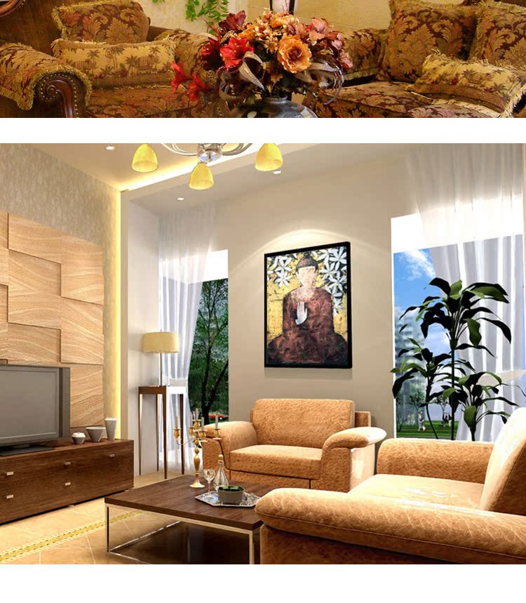 Tấm thảm hoa của Bỉ Tấm thảm Phật giáo cổ điển Văn hóa Phật tấm thảm Bức tranh nghệ thuật Tấm thảm nghệ thuật "Jing Wu" mới thảm trang trí