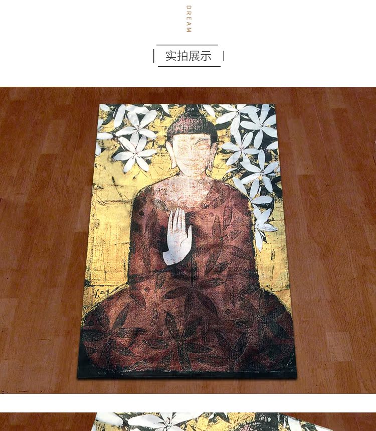Tấm thảm hoa của Bỉ Tấm thảm Phật giáo cổ điển Văn hóa Phật tấm thảm Bức tranh nghệ thuật Tấm thảm nghệ thuật "Jing Wu" mới thảm trang trí