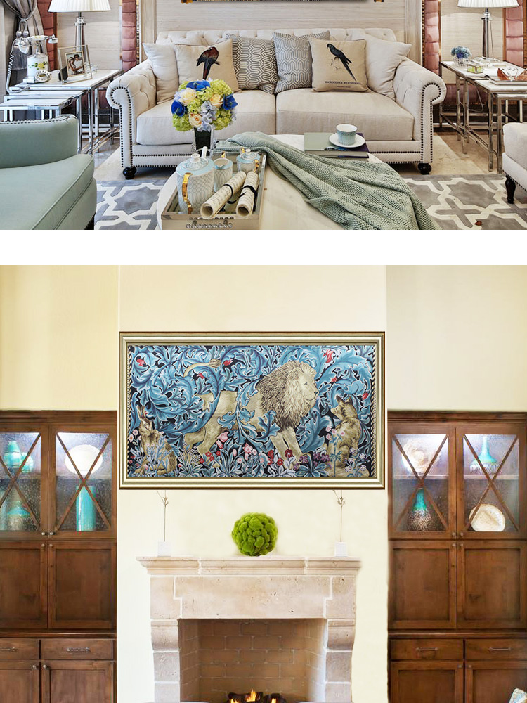 New School Bỉ Tapestry Tapestry Art Tapestry Gift William Morris "Lion King" Bài đăng miễn phí thảm trang trí