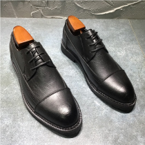 Bullock Leather Shoes Mens Sculptures In Fashion Business Casual Summer Inglées Trends Black Heightening Wedding Groom Shoes