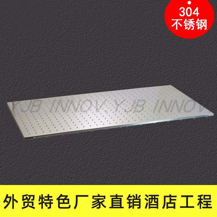 YJB extra-large sky curtain suspended ceiling nozzle 1200 * 600mm wire drawing 304 stainless steel rectangular shower head shower head