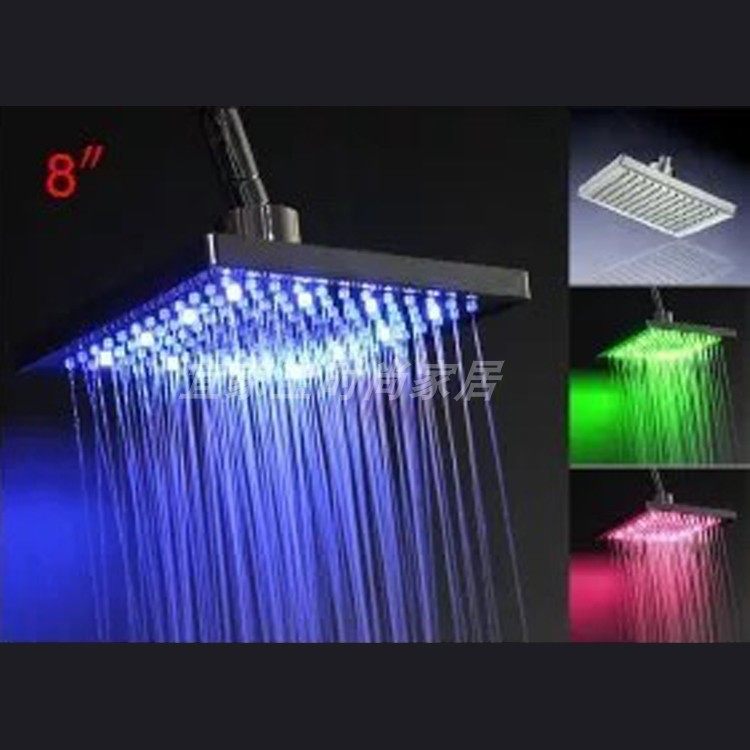 LED shower head 7 colour temperature-controlled luminous shower nozzle dressing room high quality lotus shower head led shower shower bath