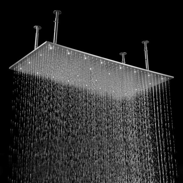 50x100cm Bathroom 304 Stainless Steel Shower Shower Nozzle Single Headed Lotus Punt Head Double Couple Shower Shower