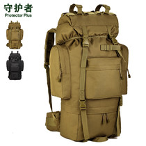 Mountaineering bag double shoulder men waterproof outdoor 60 liters shoulder bag men travel canvas backpack large capacity rucksack with shoehouse