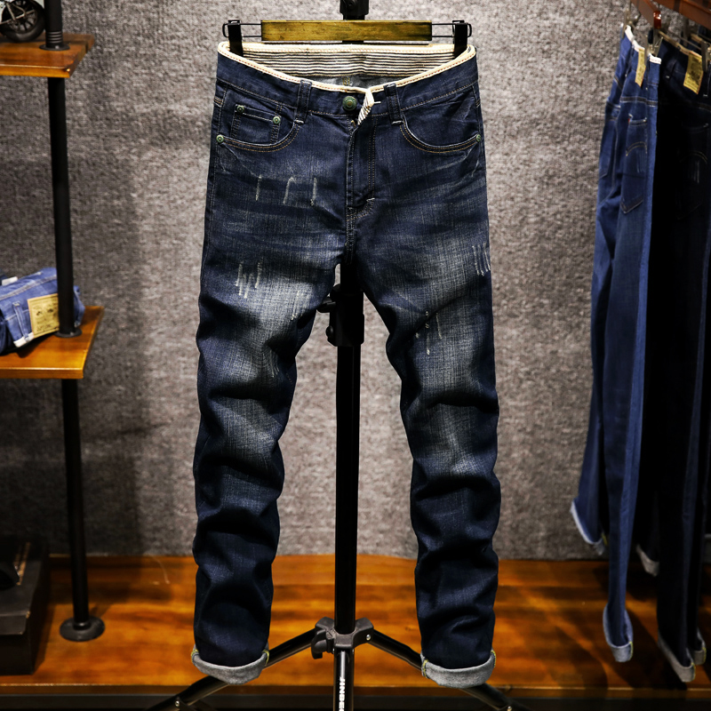 2022 spring new jeans men's straight loose loose all-match casual spring and autumn men's pants trendy summer thin section