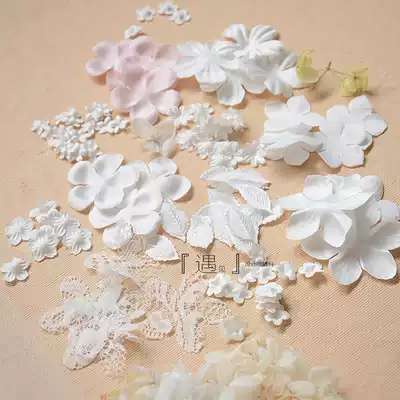Imported perm wedding dress accessories DIY handmade Barbie doll mini flower head decoration petal material three-dimensional wrinkled flower pieces